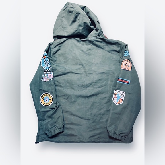 Men’s 8ighth Dstrkt Military hooded Anorak pullover windbreaker, Size XL - Picture 2 of 13